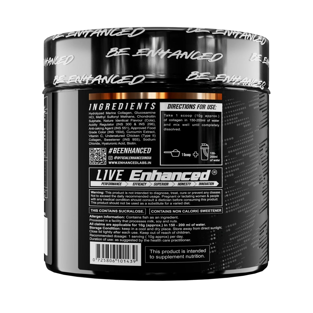 Enhanced Labs Collagen Powder 250g | 25 Servings