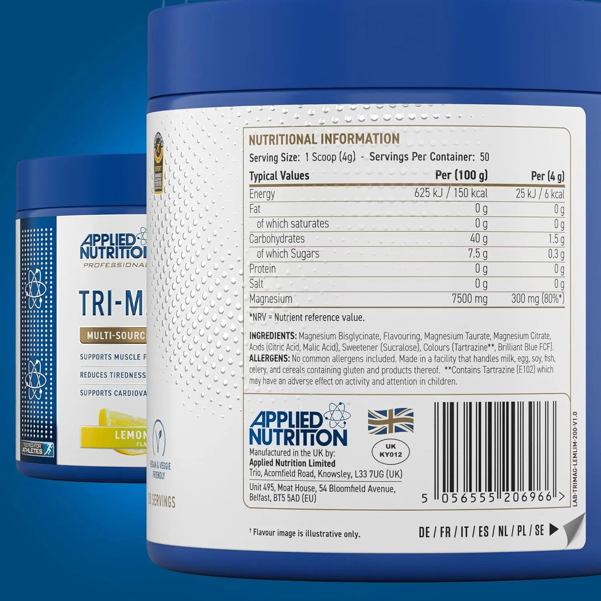 Applied Nutrition Tri-Magnesium | Multi-Source Magnesium | 200g (50 Servings)