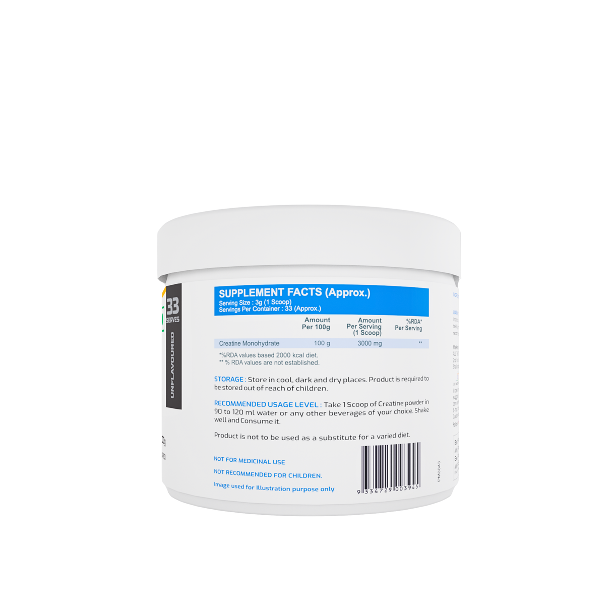 International Protein Creatine Monohydrate 100g - 33 Servings