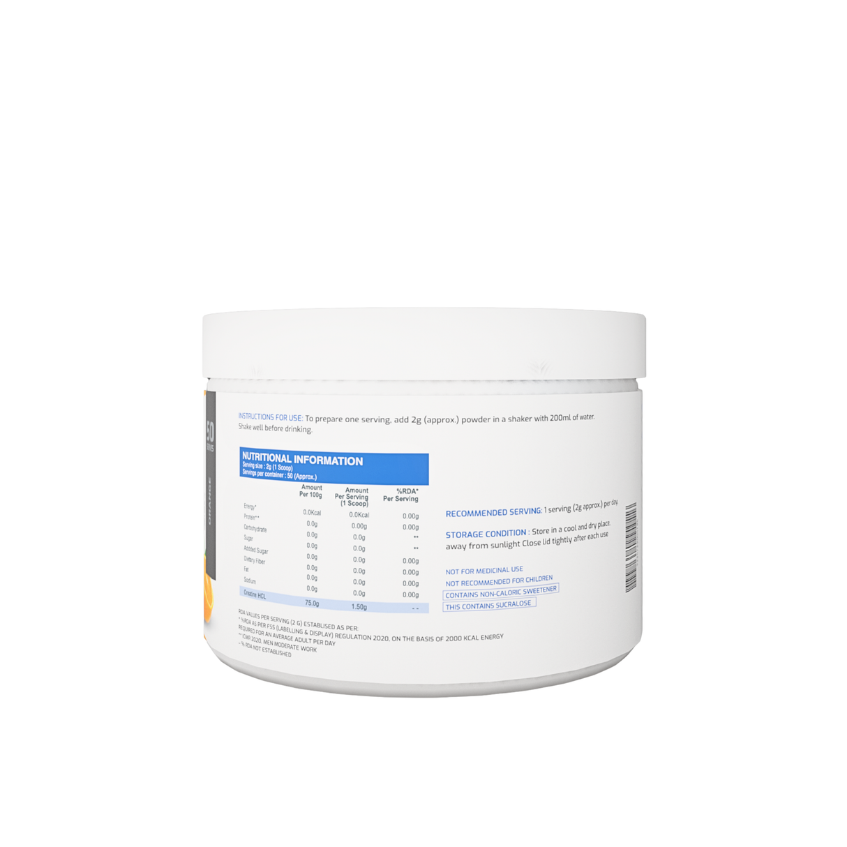 International Protein Creatine HCL 100g - 80 Servings