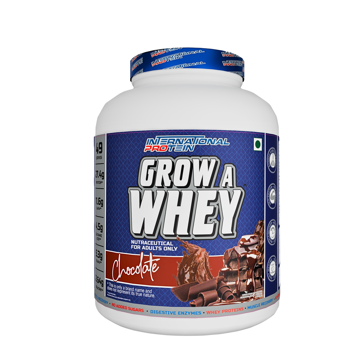International Protein Grow A Whey Protein 5 Lbs (Australian) - 49 Servings