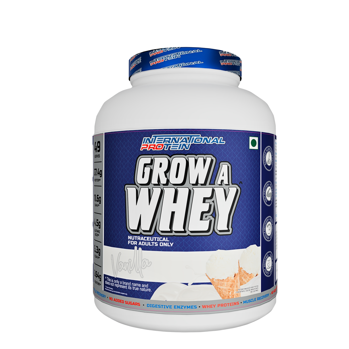 International Protein Grow A Whey Protein 5 Lbs (Australian) - 49 Servings