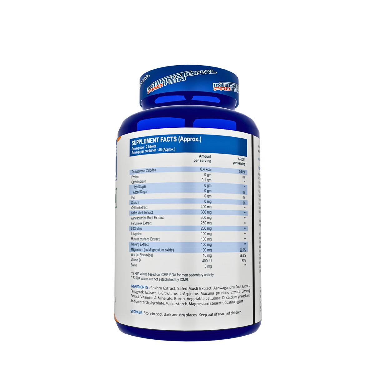 International Protein Testosterone Booster - 45 Servings