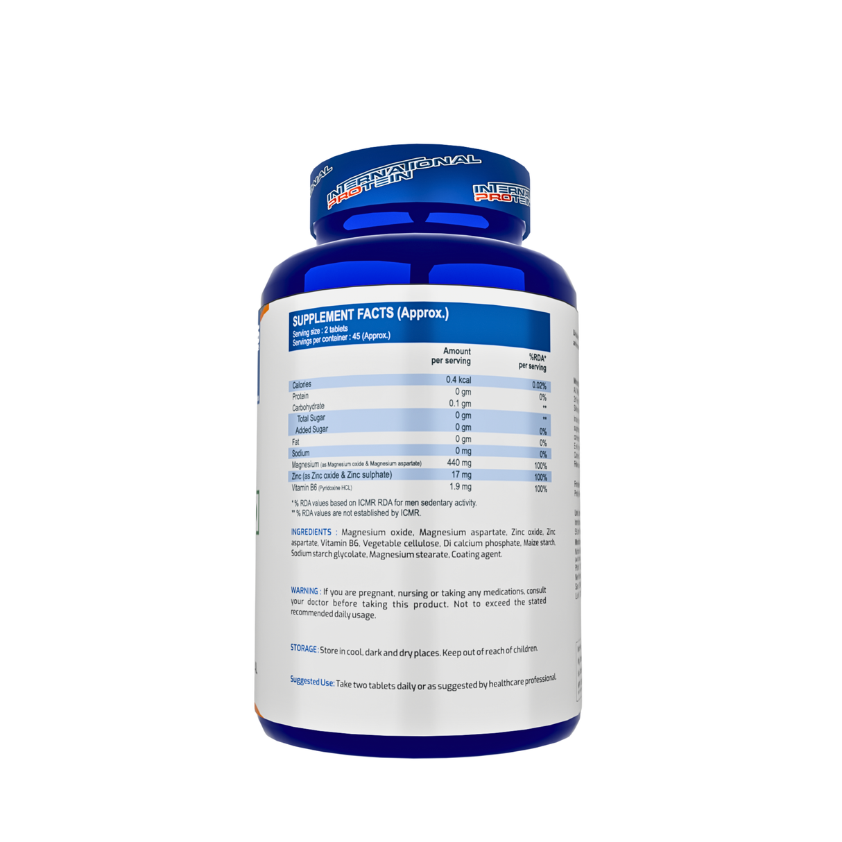 International Protein Zinc Magnesium Aspartate - 45 Servings