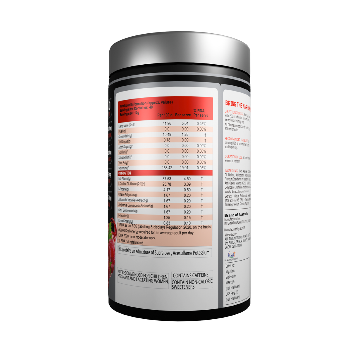 International Protein War Hammer 480g - 40 Servings