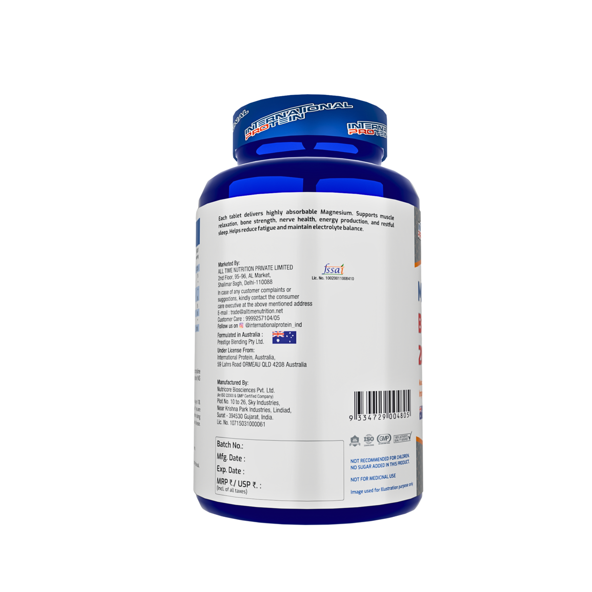 International Protein Magnesium Glycinate 200mg 250g