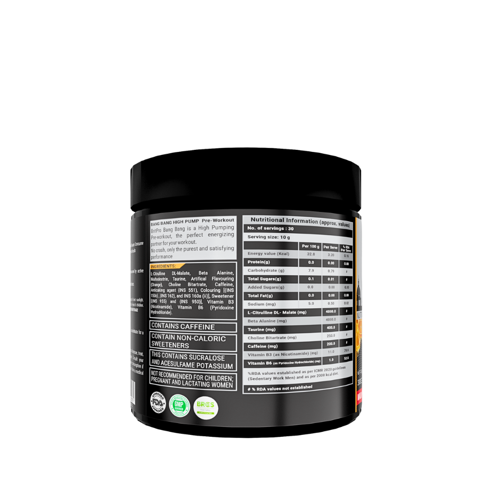 BRITPRO London BANG BANG Pre-WKT 300G - 30 Servings