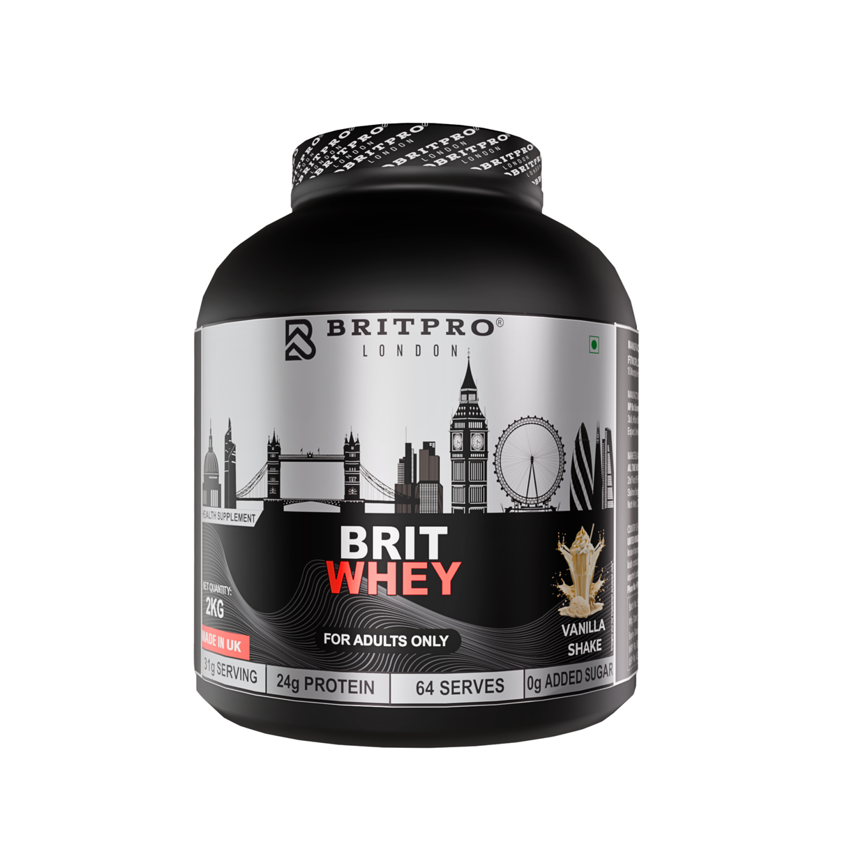 BRITPRO London BRIT Whey 2KG - 64 Servings
