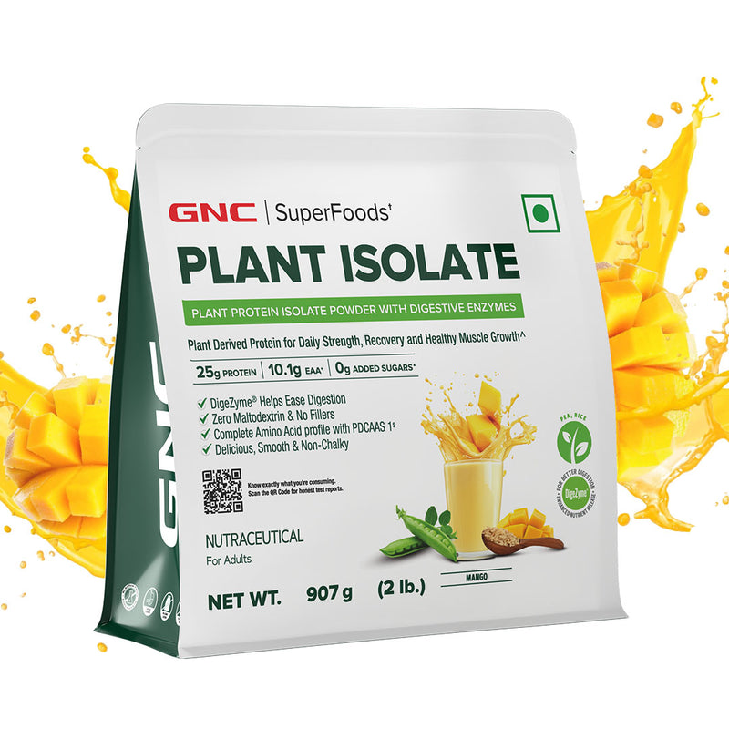GNC Plant Protein Isolate Powder| 25g Protein | Complete Amino Acid | 2lbs