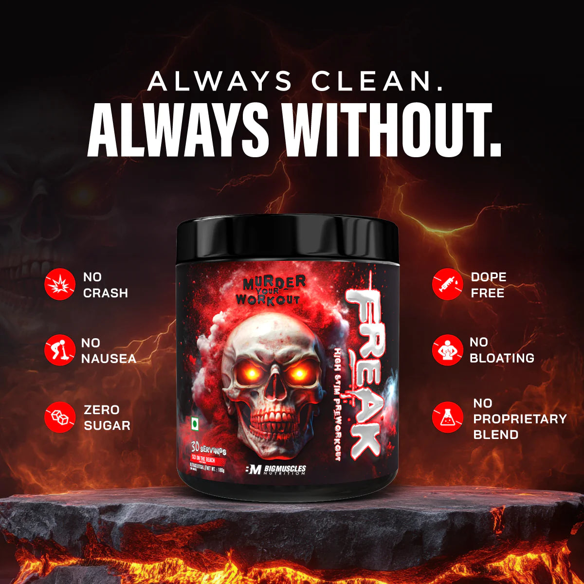Big Muscles Nutrition Freak Pre-Workout, 30 Servings