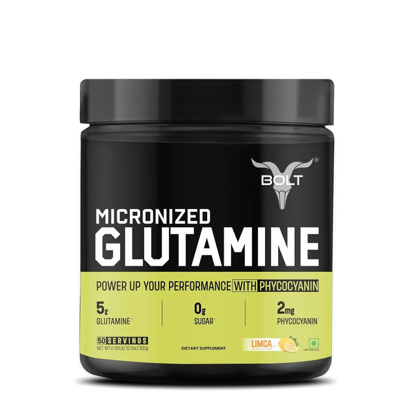 Bolt Nutrition Pure L-Glutamine Powder 250g, 50 Servings
