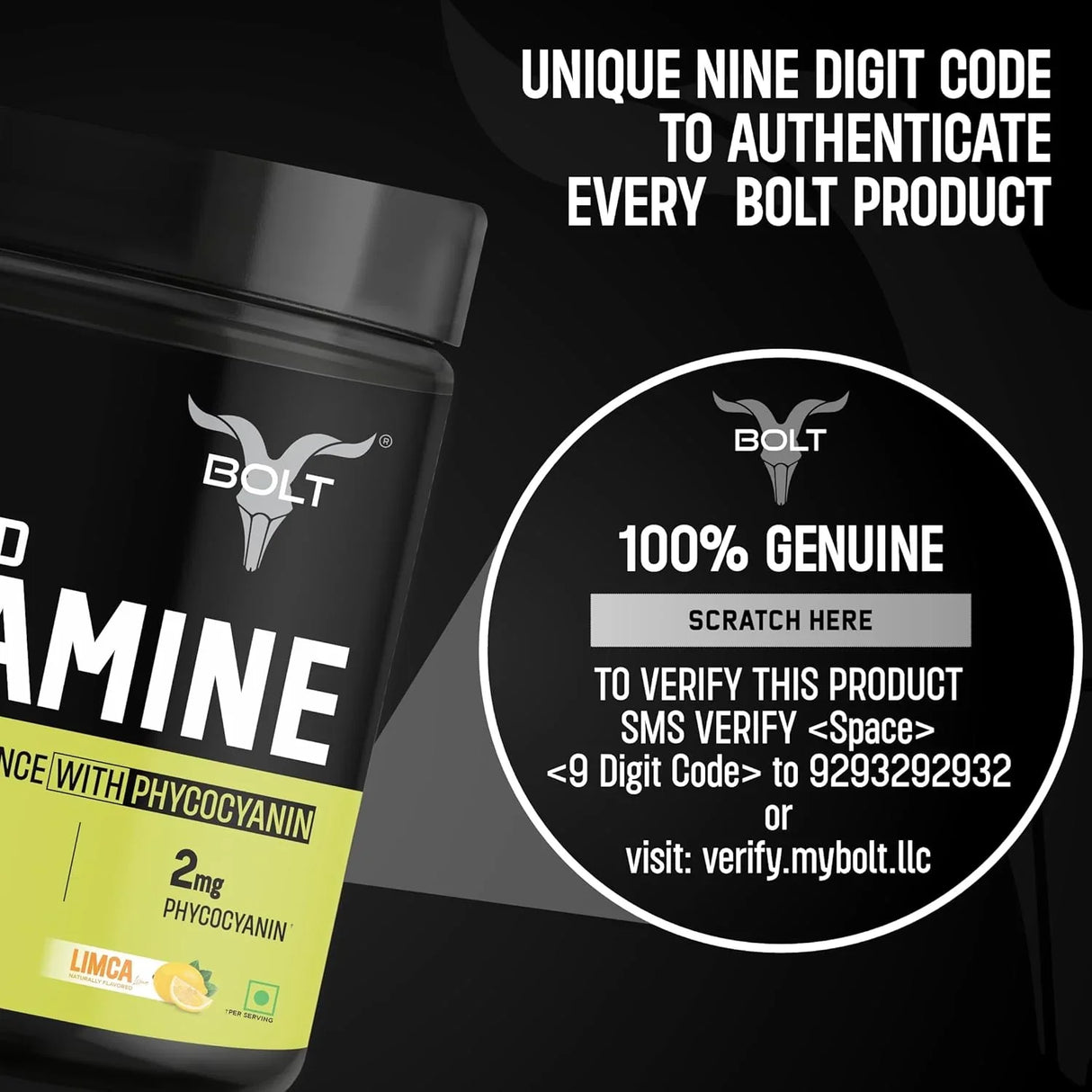 Bolt Nutrition Pure L-Glutamine Powder 250g, 50 Servings