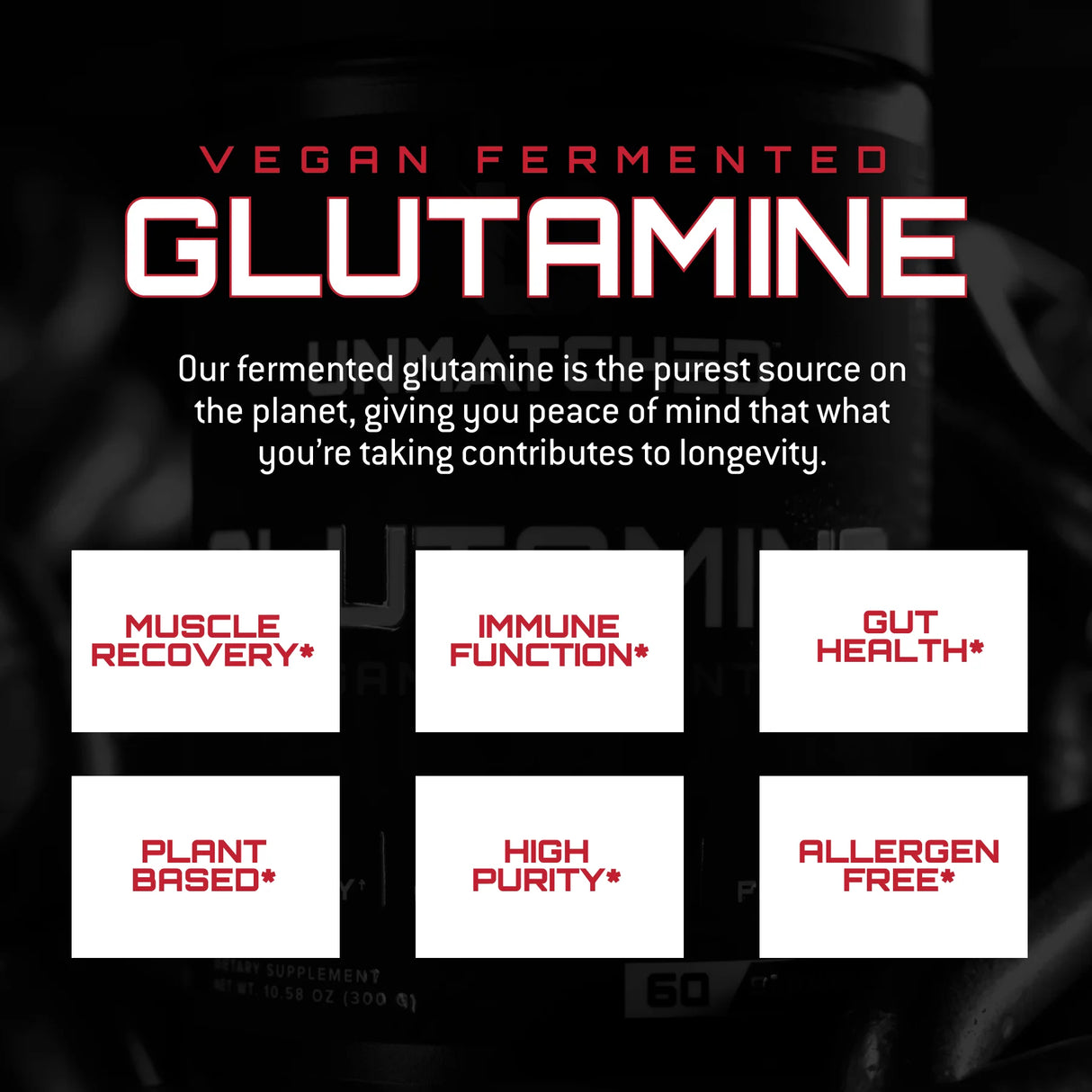 Unmatched Glutamine, 300g (60 Servings)