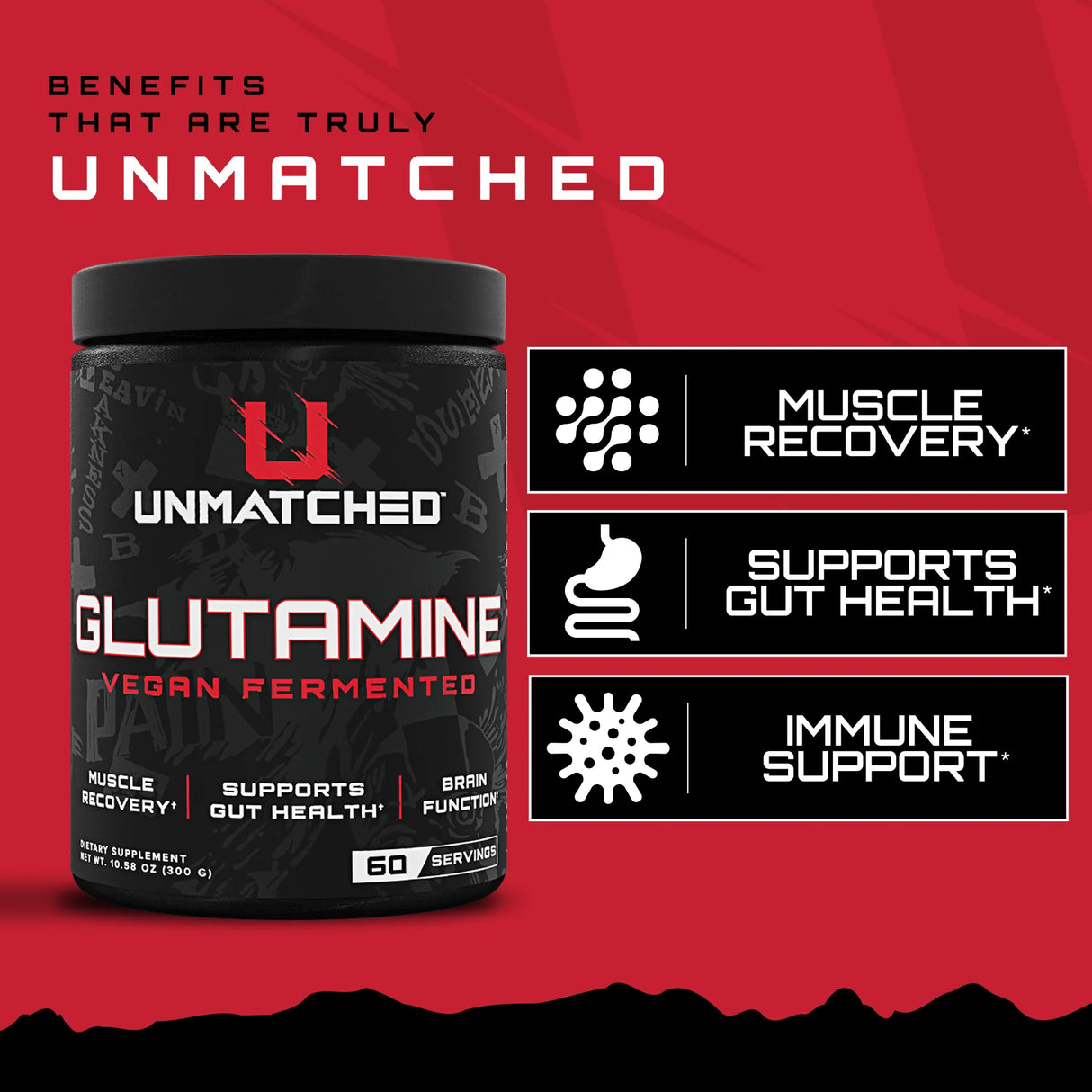 Unmatched Glutamine, 300g (60 Servings)