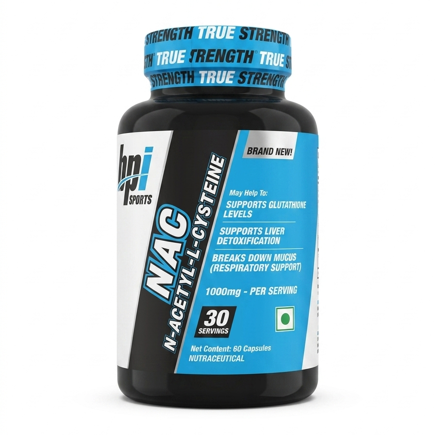 BPI Sports NAC N-Acetyl L-Cysteine | 60 Capsules (30 Servings)