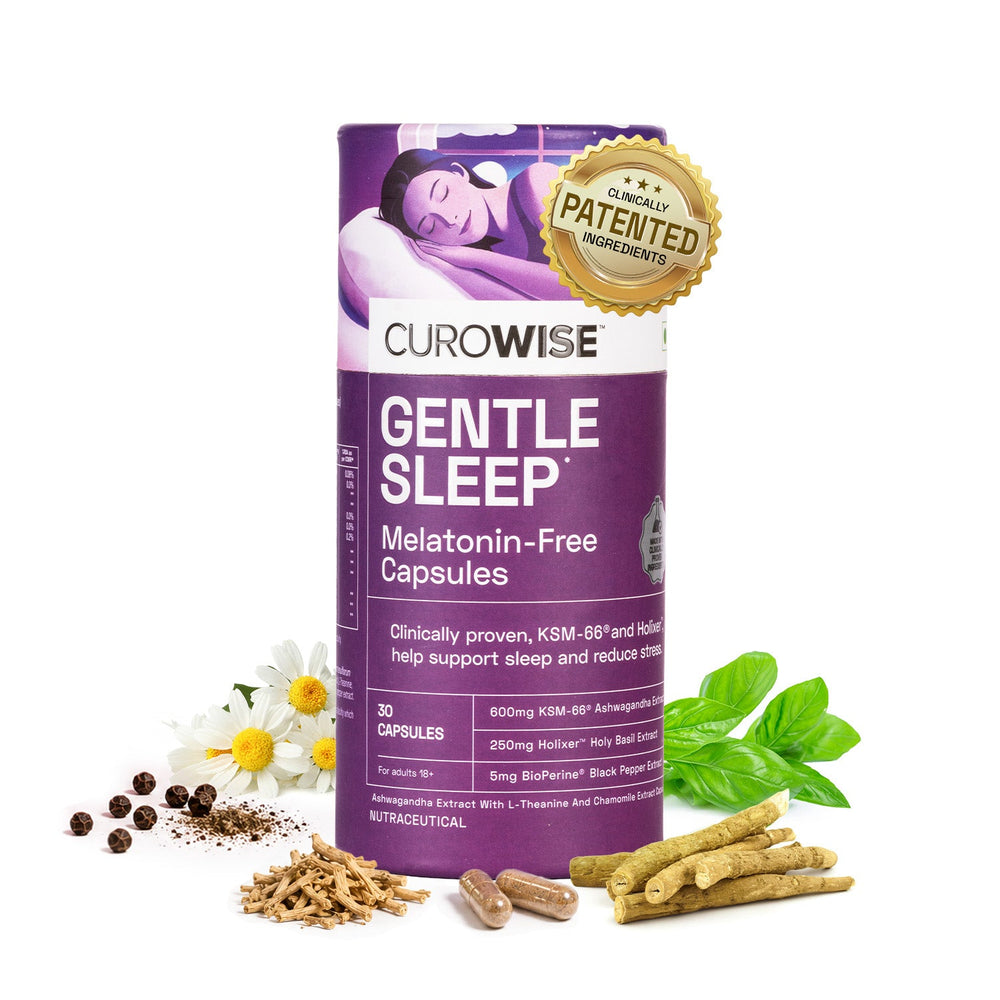 Curowise Gentle Sleep | Melatonin-Free Sleep & Relaxation Support | 30 Capsules