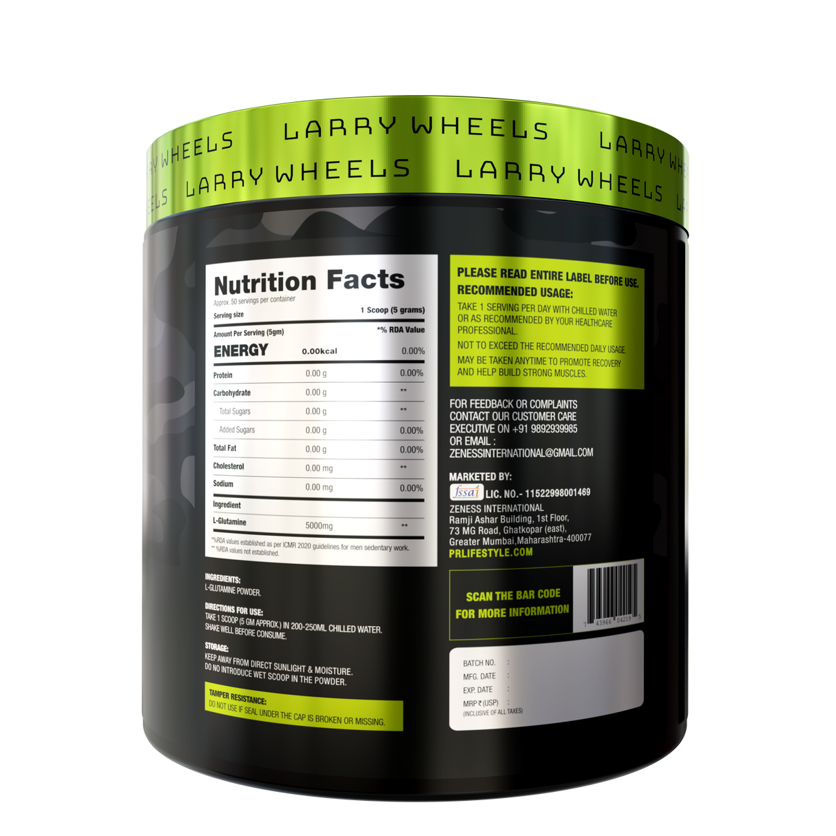 PR Supplements L-Glutamine Powder 250g | 50 Servings