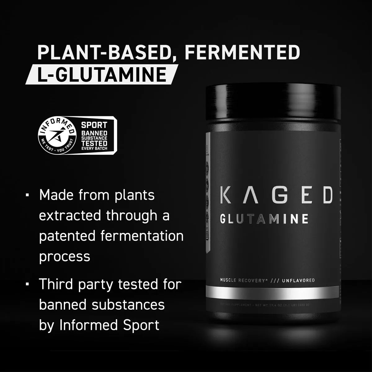 Kaged Glutamine, 100 Servings - 500 Gm