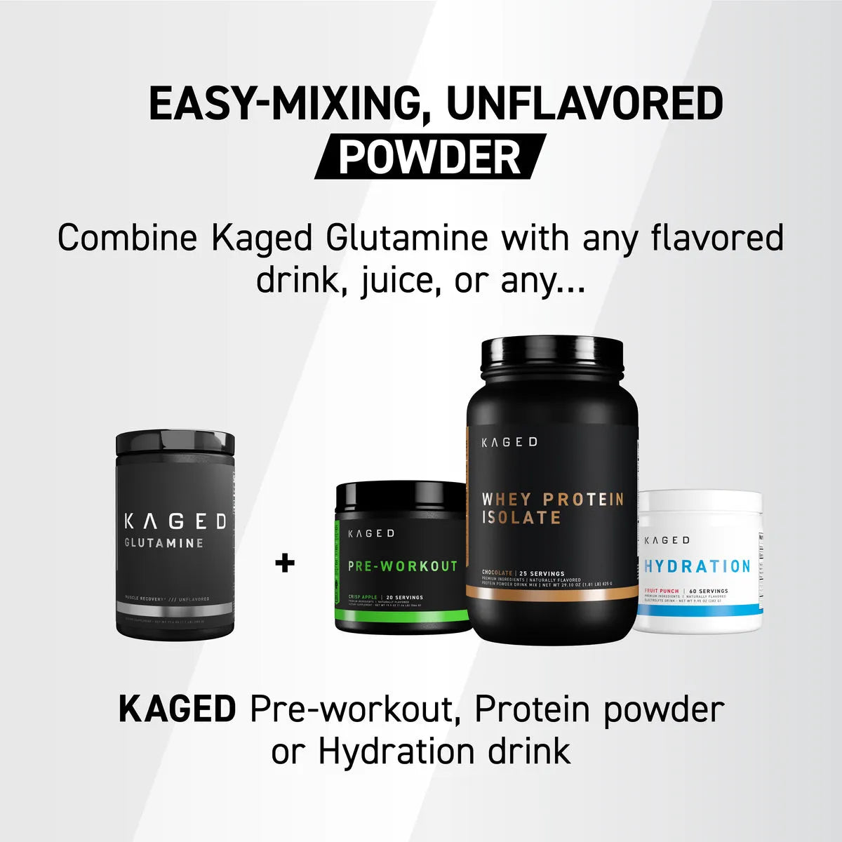 Kaged Glutamine, 100 Servings - 500 Gm