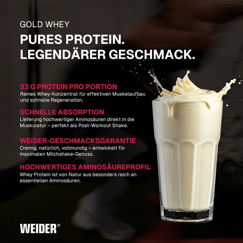 Weider Delicious Gold Whey Protein Powder | 2kg (4.4 lb)