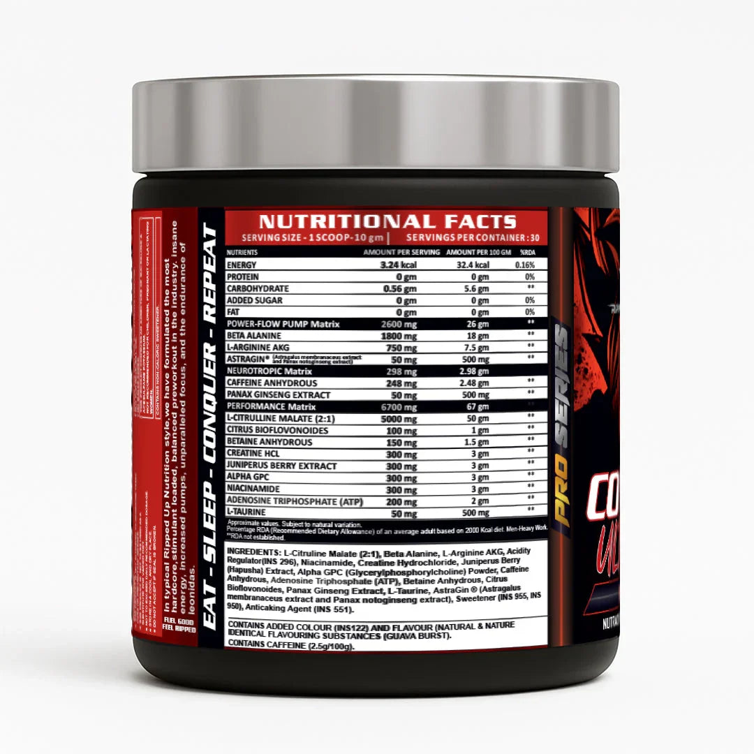 Ripped Up Nutrition Conquer Ultra Maxx Pre-Workout 300gm