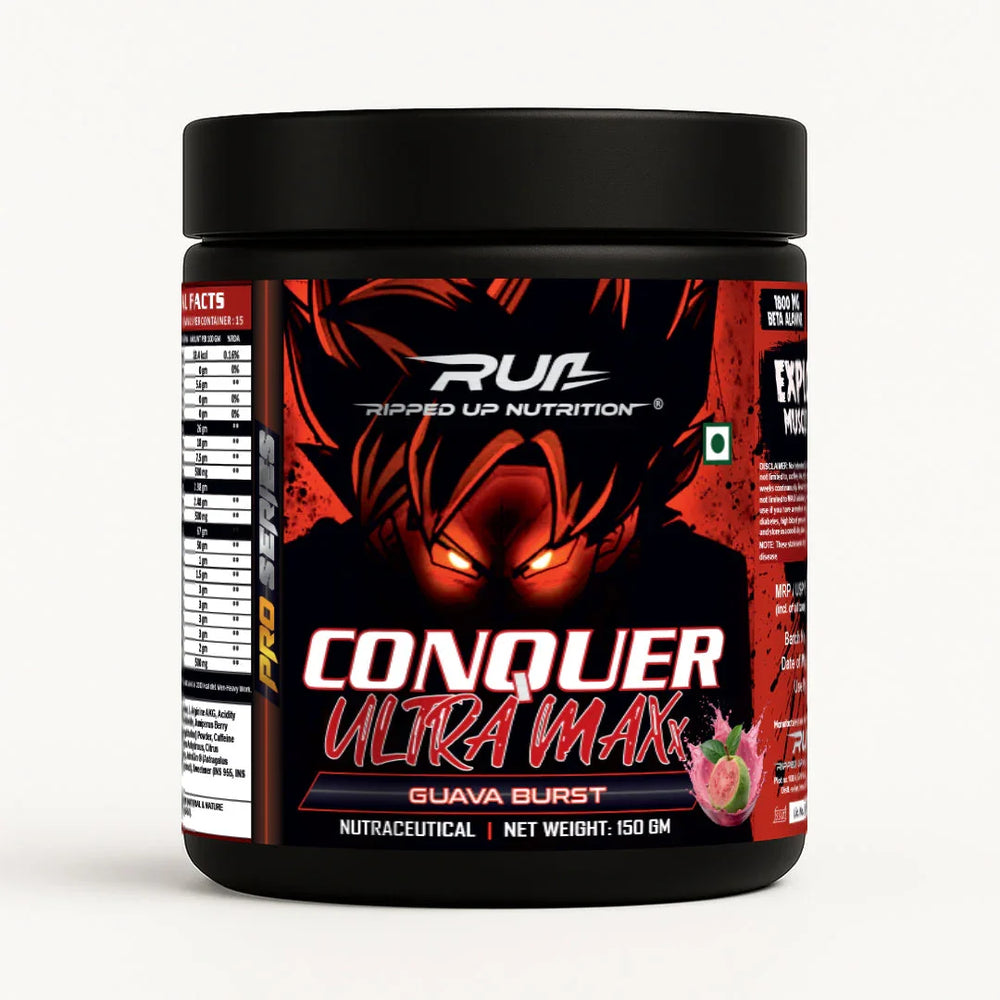 Ripped Up Nutrition Conquer Ultra Maxx Pre-Workout | Extreme Energy and Focus | 150gm