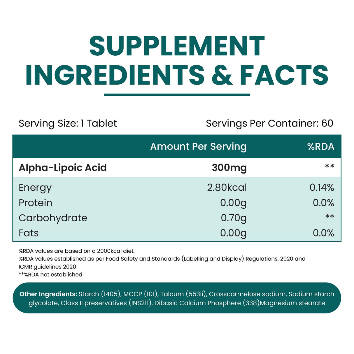 Himalayan Organics, Alpha Lipoic Acid, 300mg 