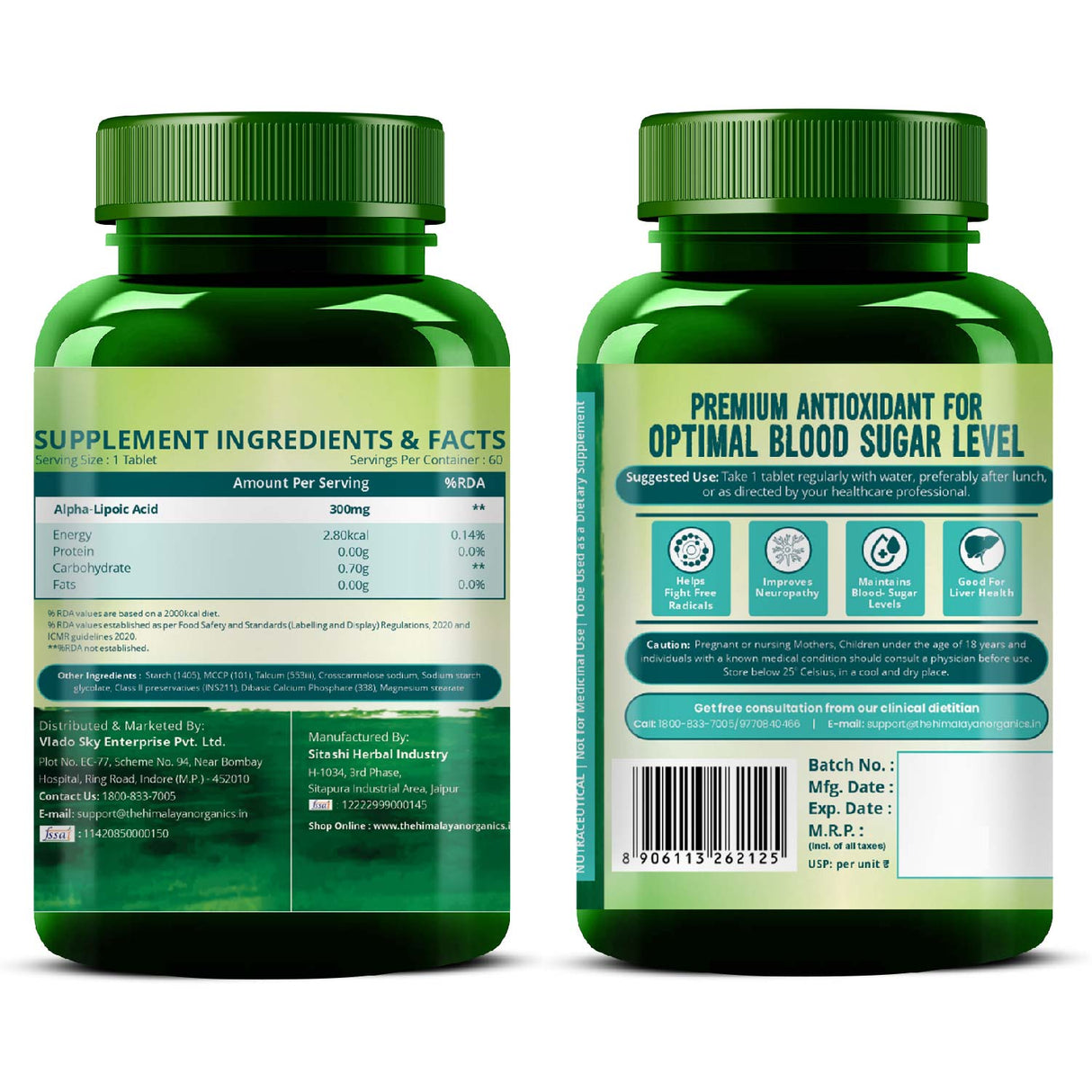 Himalayan Organics, Alpha Lipoic Acid, 300mg 