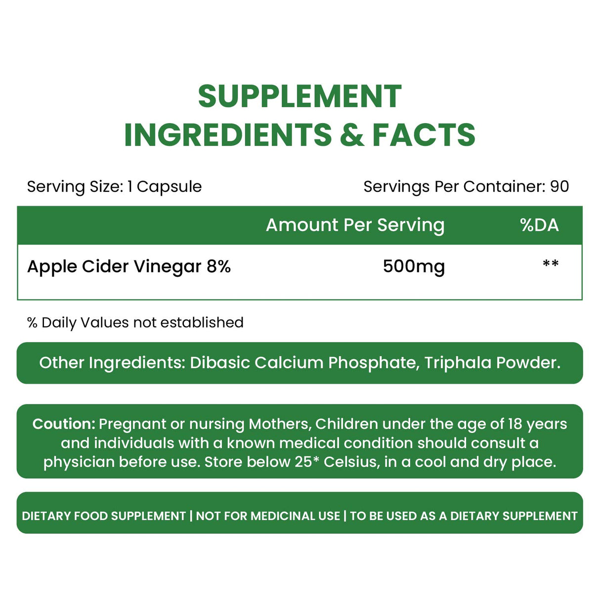 Himalayan Organics, Apple Cider Vinegar, 500mg 