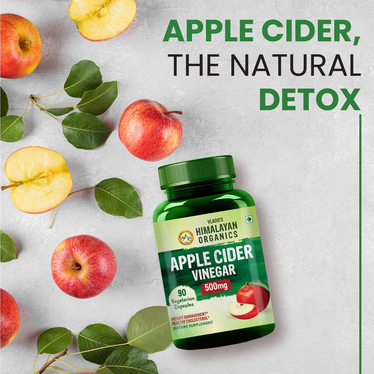 Himalayan Organics, Apple Cider Vinegar, 500mg 