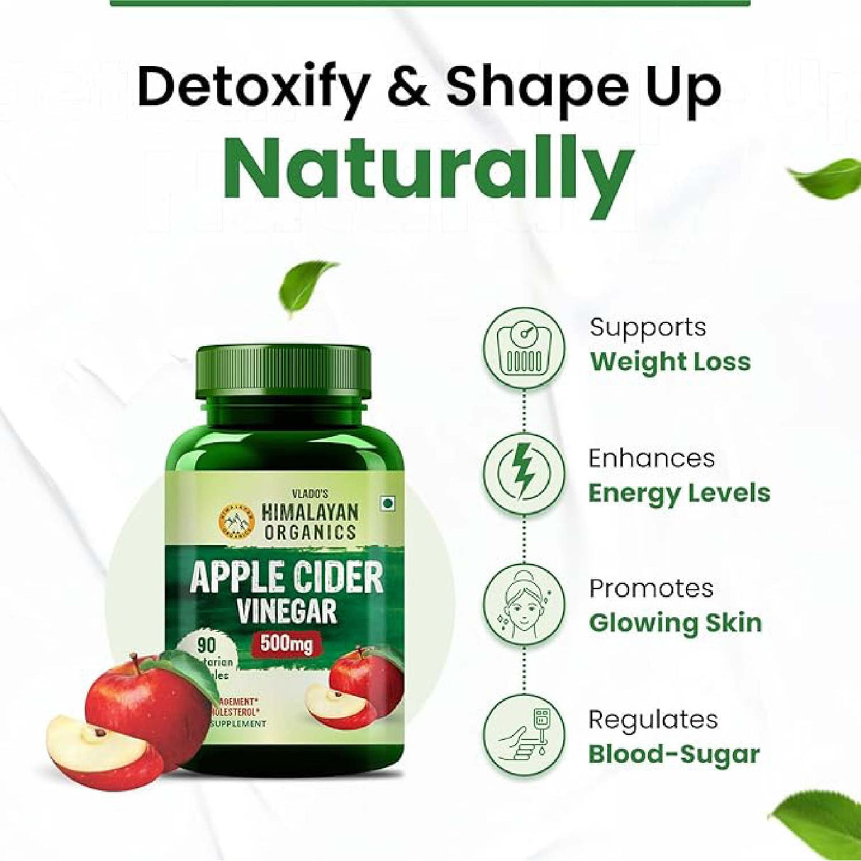 Himalayan Organics, Apple Cider Vinegar, 500mg 