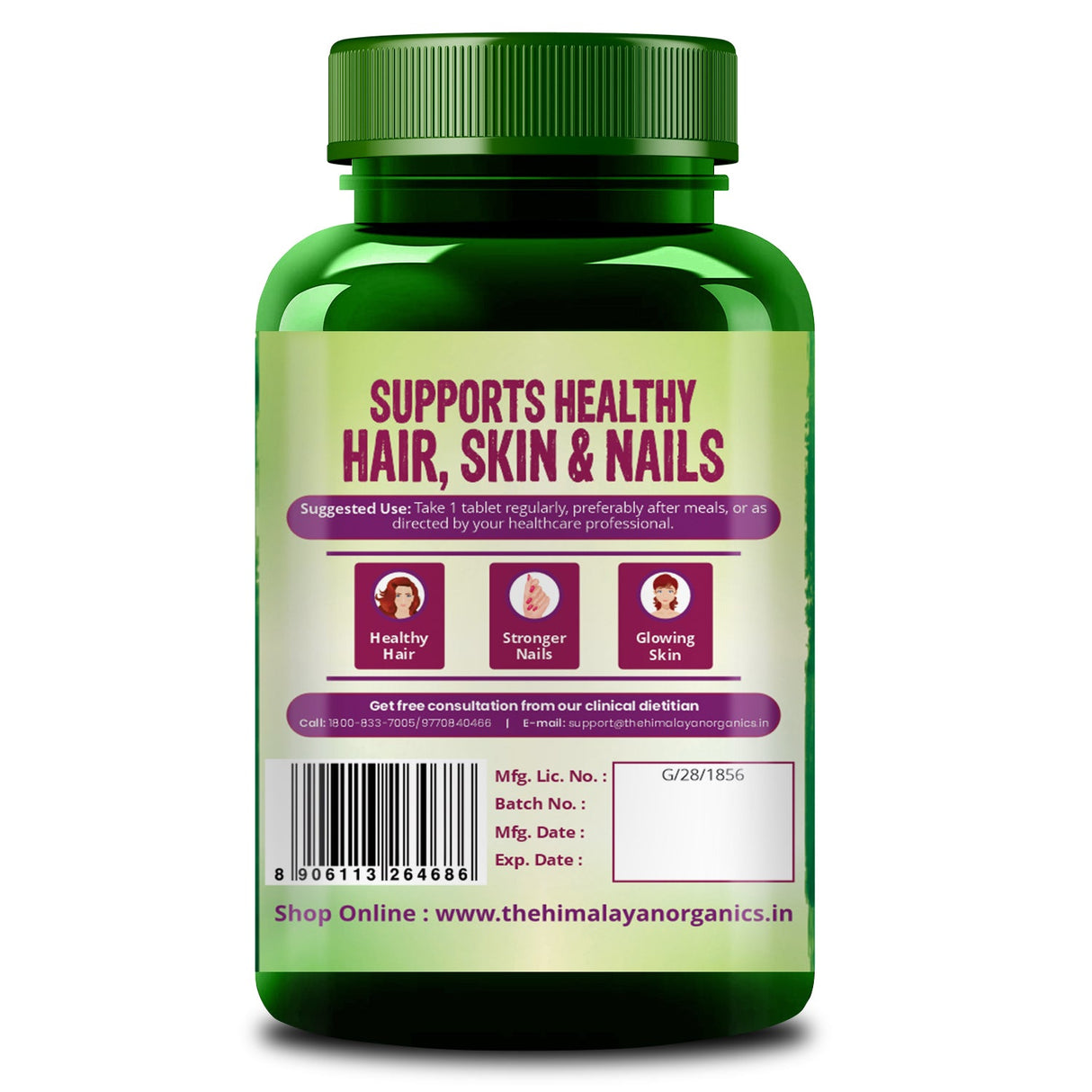 Himalayan Organics, Biotin USP, 10000mcg 
