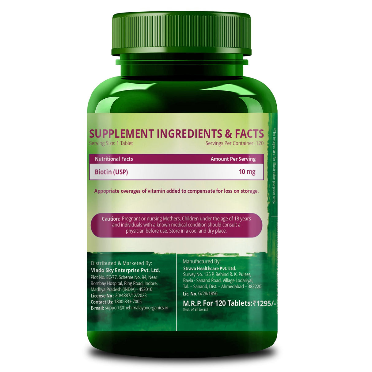 Himalayan Organics, Biotin USP, 10000mcg 