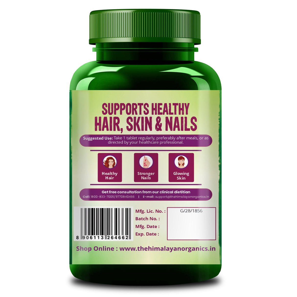 Himalayan Organics, Biotin, 10000mcg 