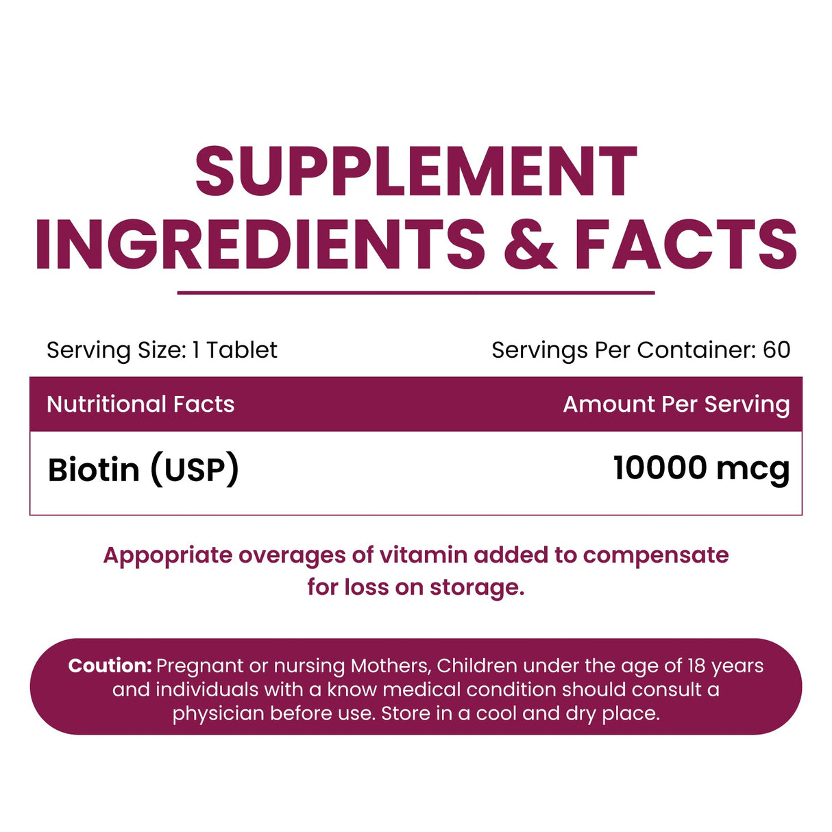 Himalayan Organics, Biotin, 10000mcg 
