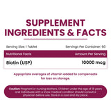 Himalayan Organics, Biotin, 10000mcg 