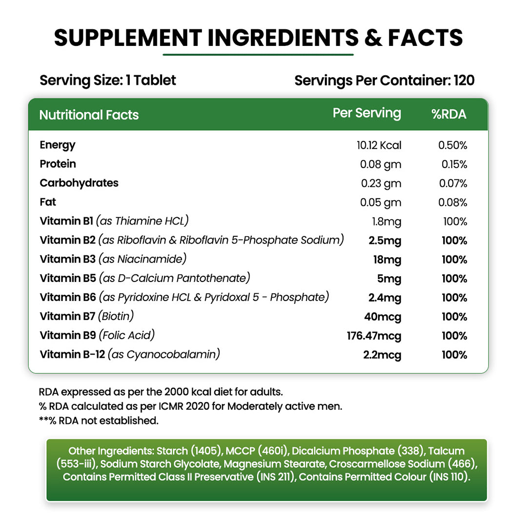 Himalayan Organics, Vitamin B Complex, 100% RDA 