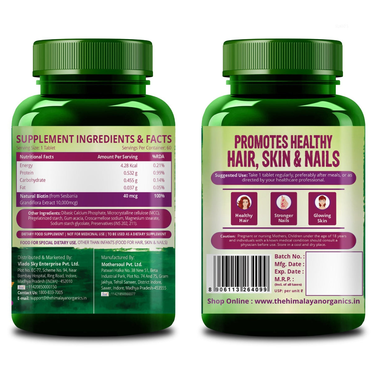 Himalayan Organics, Biotin, 10000mcg 