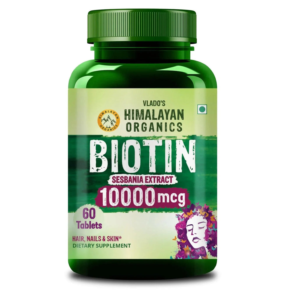Vlado's Himalayan Organics, Biotin, 10000mcg - 60 Veg Tablets