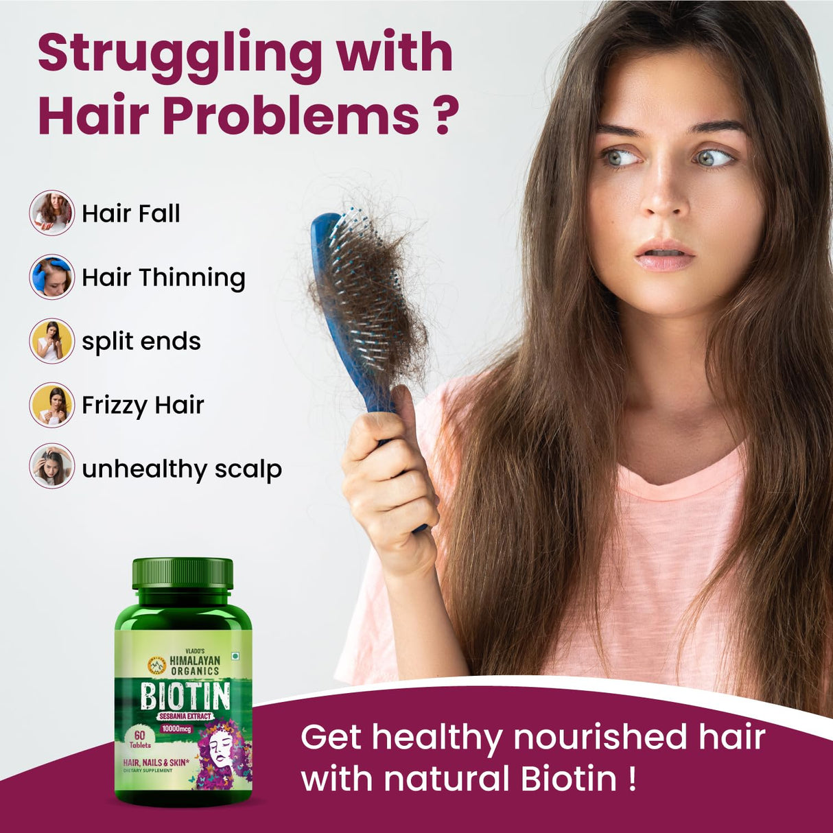 Himalayan Organics, Biotin, 10000mcg 