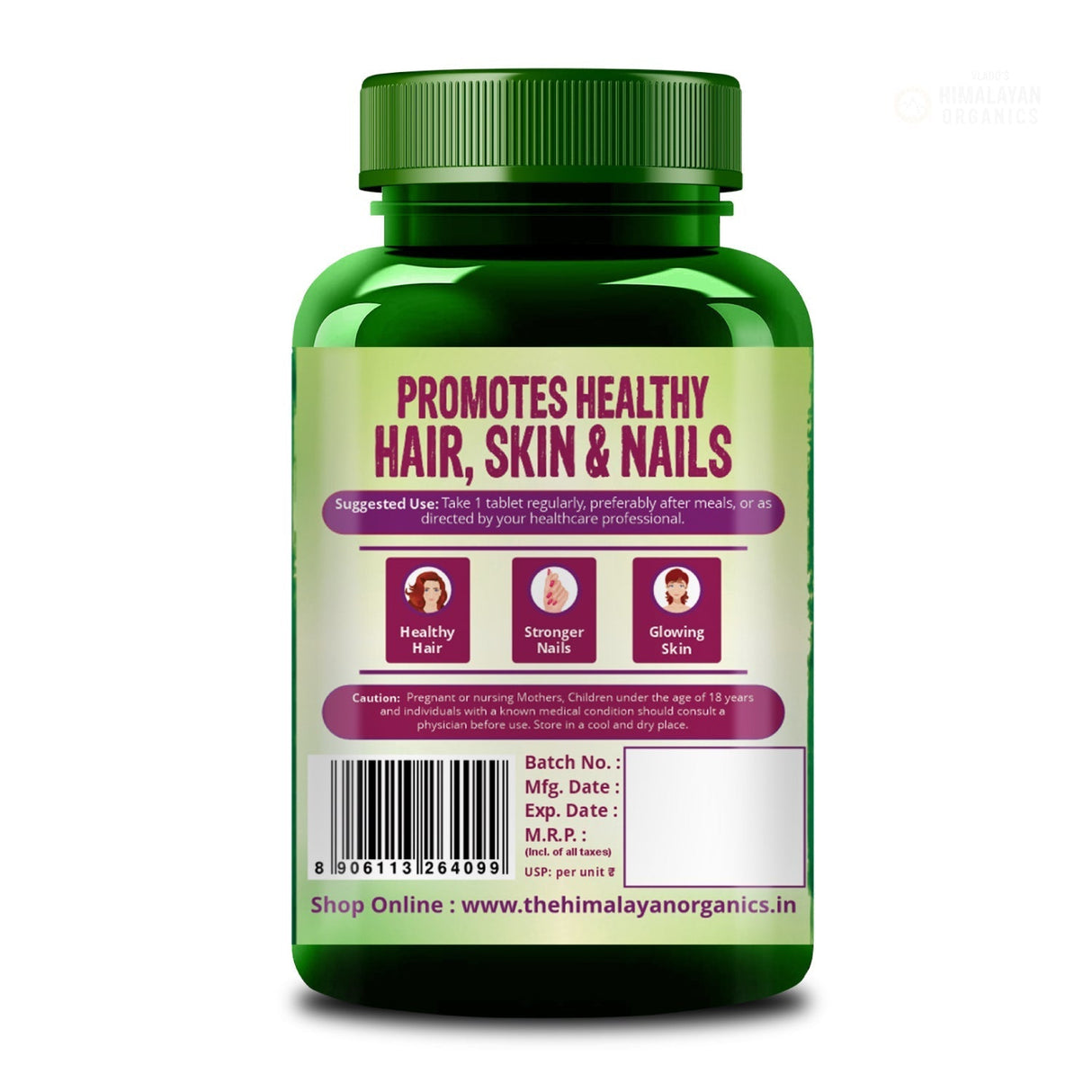 Himalayan Organics, Biotin, 10000mcg 
