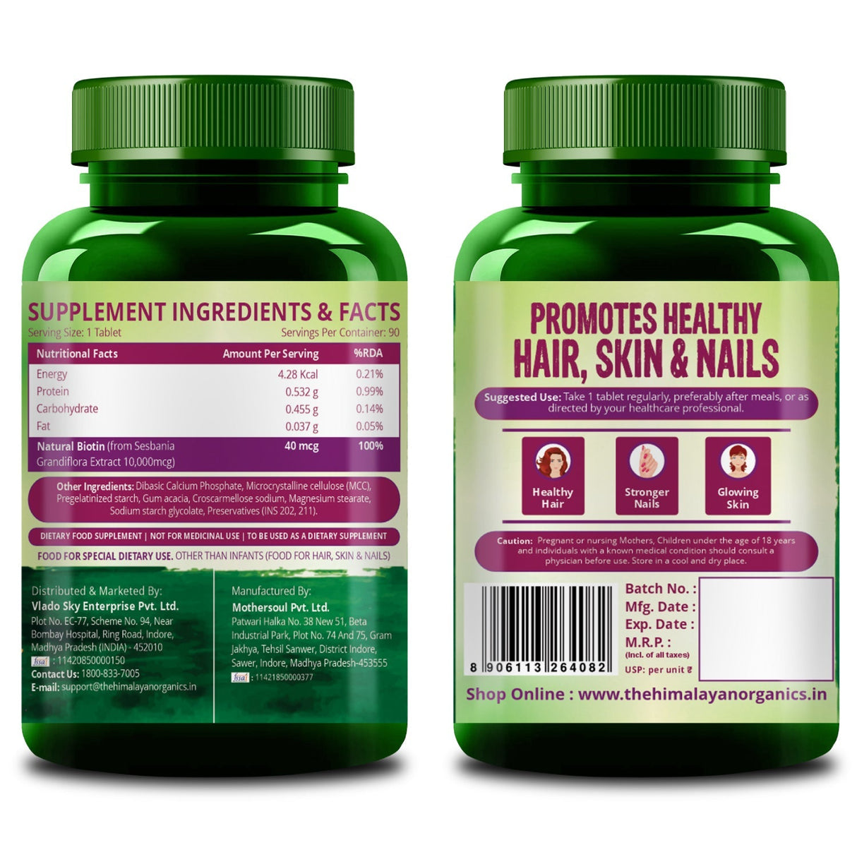 Himalayan Organics, Biotin, 10000mcg 