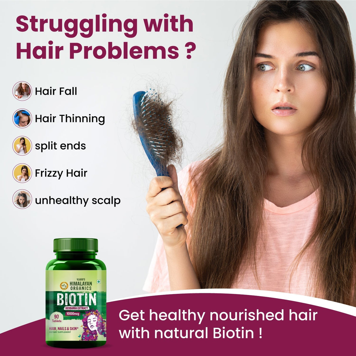 Himalayan Organics, Biotin, 10000mcg 