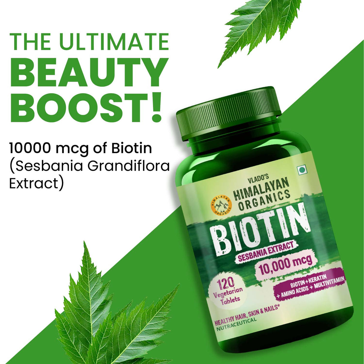 Himalayan Organics, Biotin, 10000mcg 