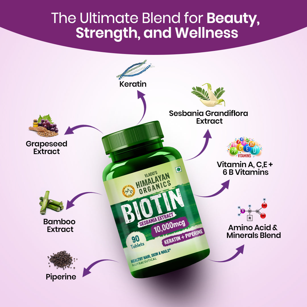 Himalayan Organics, Biotin, 10000mcg 