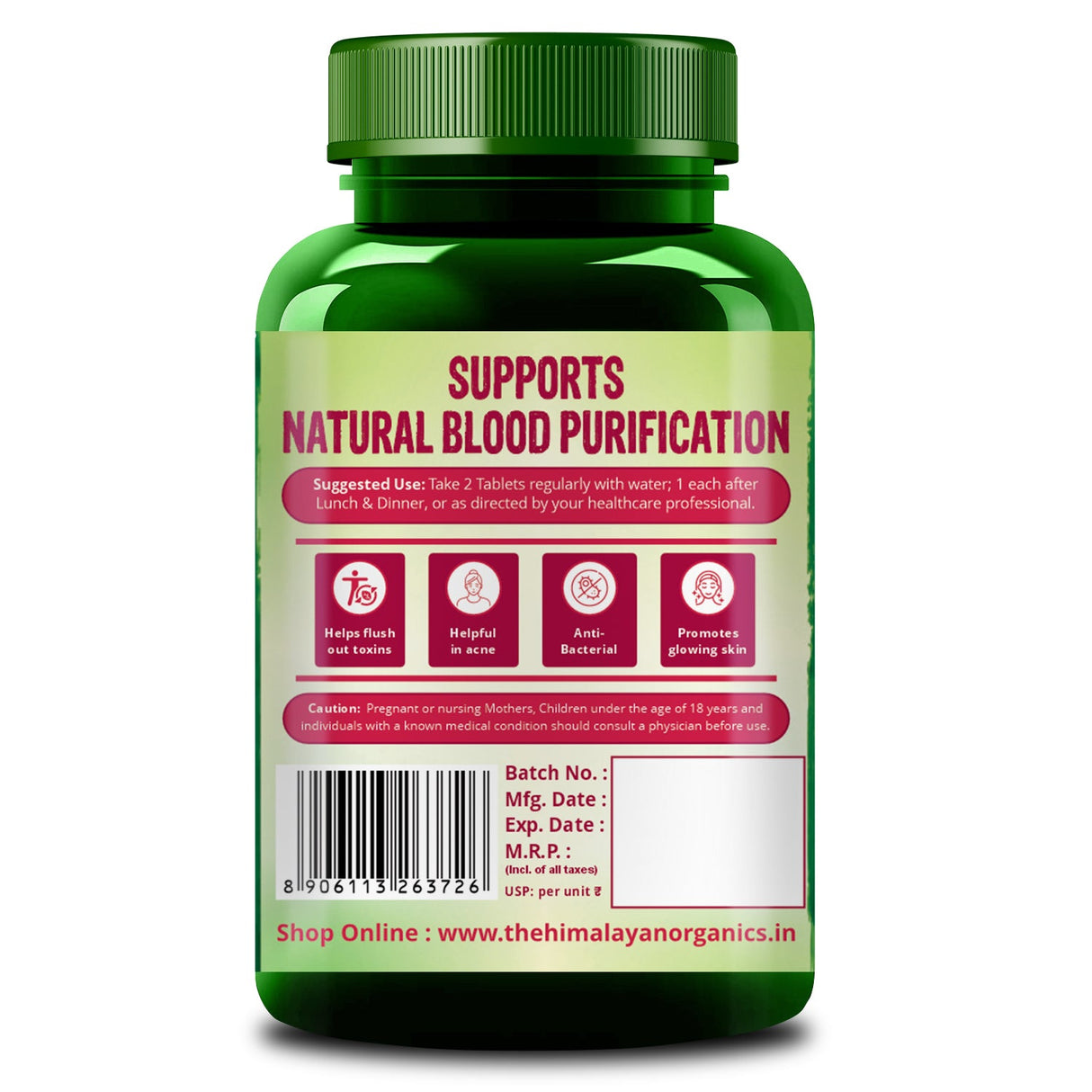 Himalayan Organics, Blood Detox with Beetroot Curcumin Manjistha 