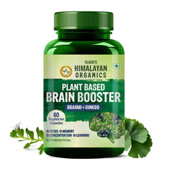 Vlado's Himalayan Organics, Plant Based Brain Booster with Ginkgo Biloba Brahmi - 60 Veg Capsules