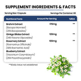 Himalayan Organics, Plant Based Brain Booster with Ginkgo Biloba Brahmi 