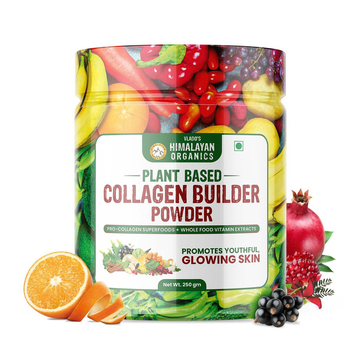 Himalayan Organics, Plant Based Collagen Builder Powder with Biotin Vitamin C 