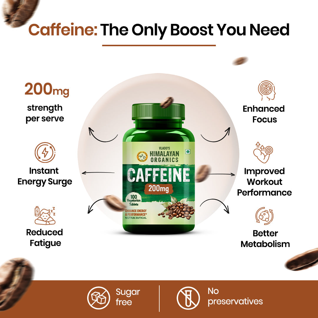 Himalayan Organics, Caffeine, 200mg 